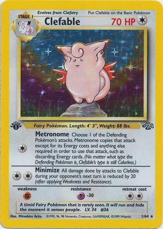 Clefable - 1/64 - Holo 1st Edition