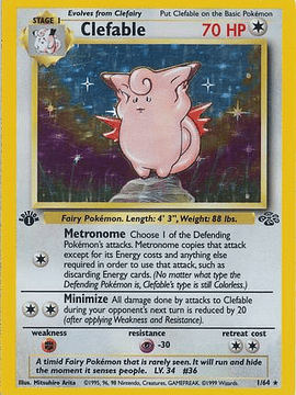 Clefable - 1/64 - Holo 1st Edition
