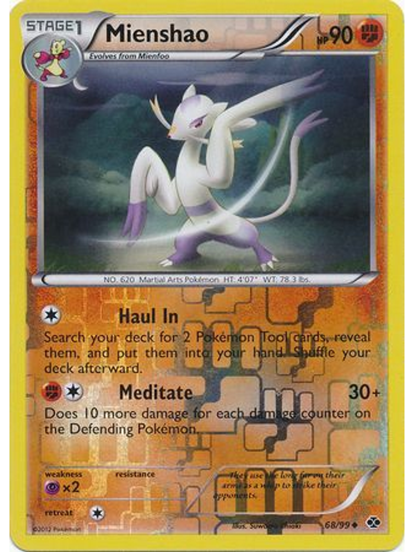 Mienshao - 68/99 - Uncommon Reverse Holo 1