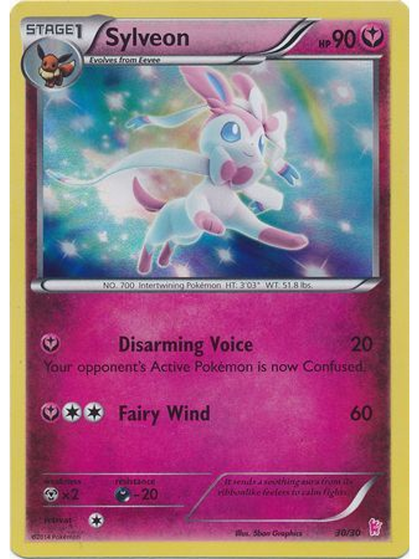 Sylveon - 30/30 - Sylveon Trainer Kit Holo 1