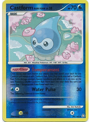 Castform Rain Form - 49/146 - Uncommon Reverse Holo