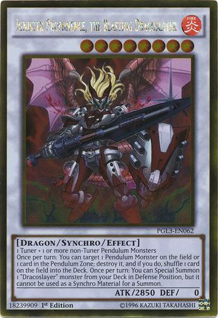 Ignister Prominence, the Blasting Dracoslayer - PGL3-EN062 - Gold Rare 1st Edition