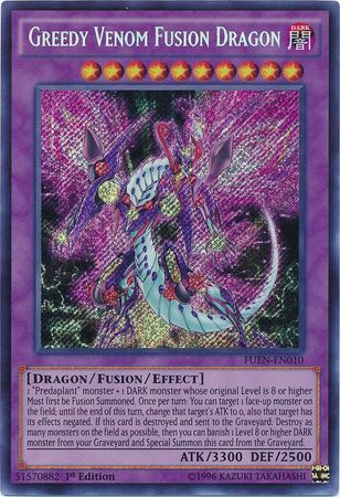 Greedy Venom Fusion Dragon - FUEN-EN010 - Secret Rare 1st Edition