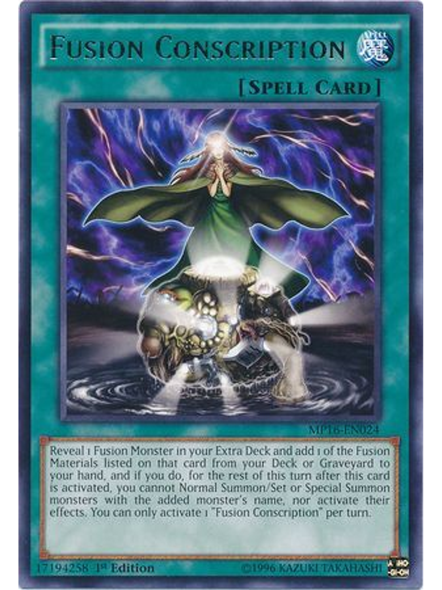 Fusion Conscription - MP16-EN024 - Rare 1st Edition 1