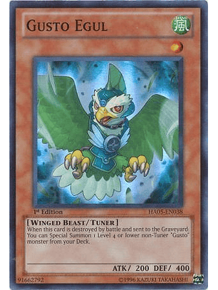 Gusto Egul - HA05-EN038 - Super Rare 1st Edition