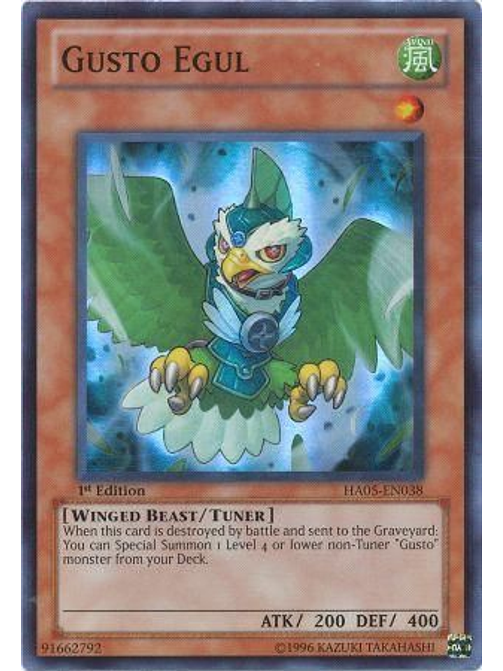 Gusto Egul - HA05-EN038 - Super Rare 1st Edition 1