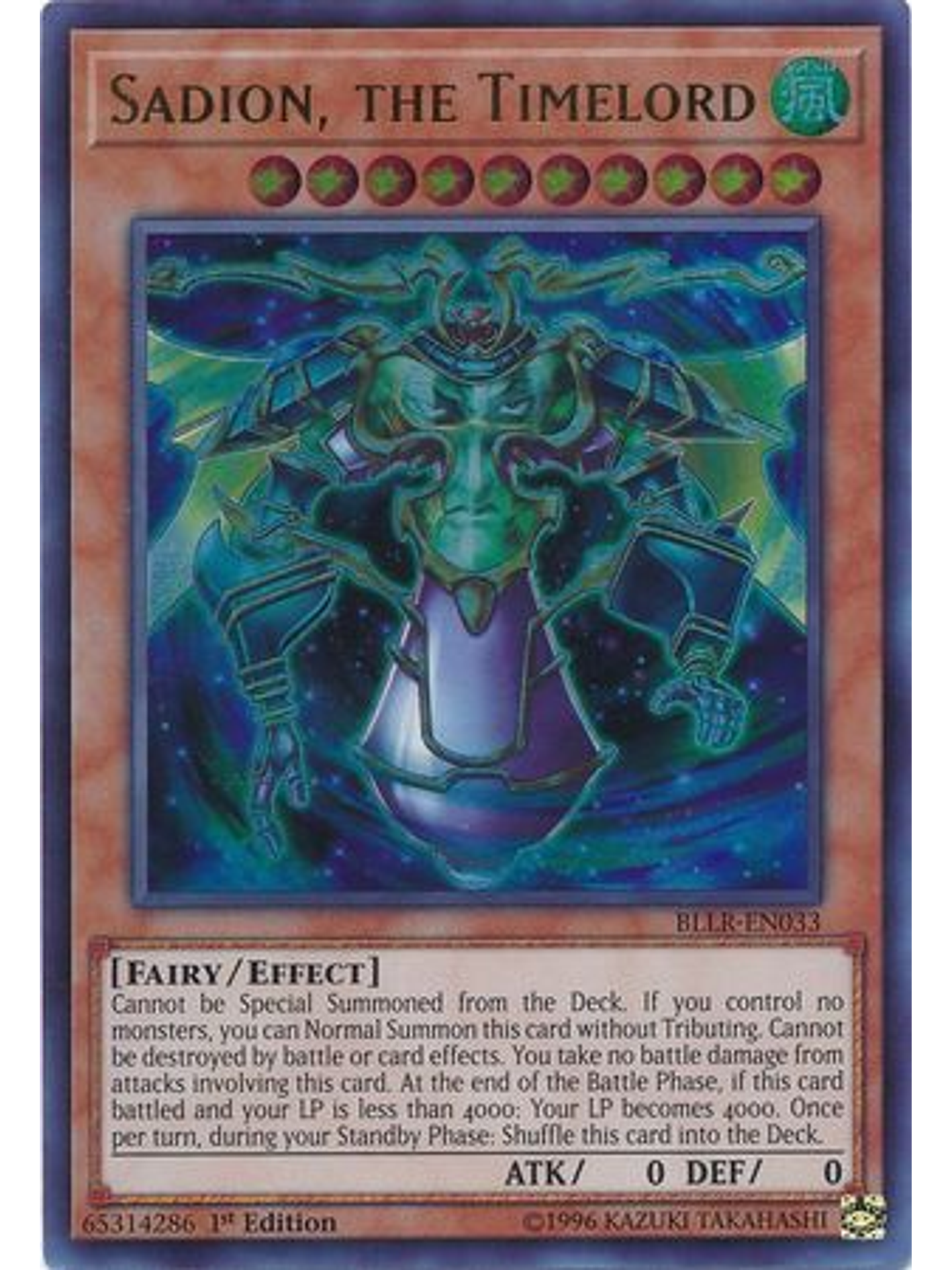 Sadion, the Timelord - BLLR-EN033 - Ultra Rare 1st Edition 1