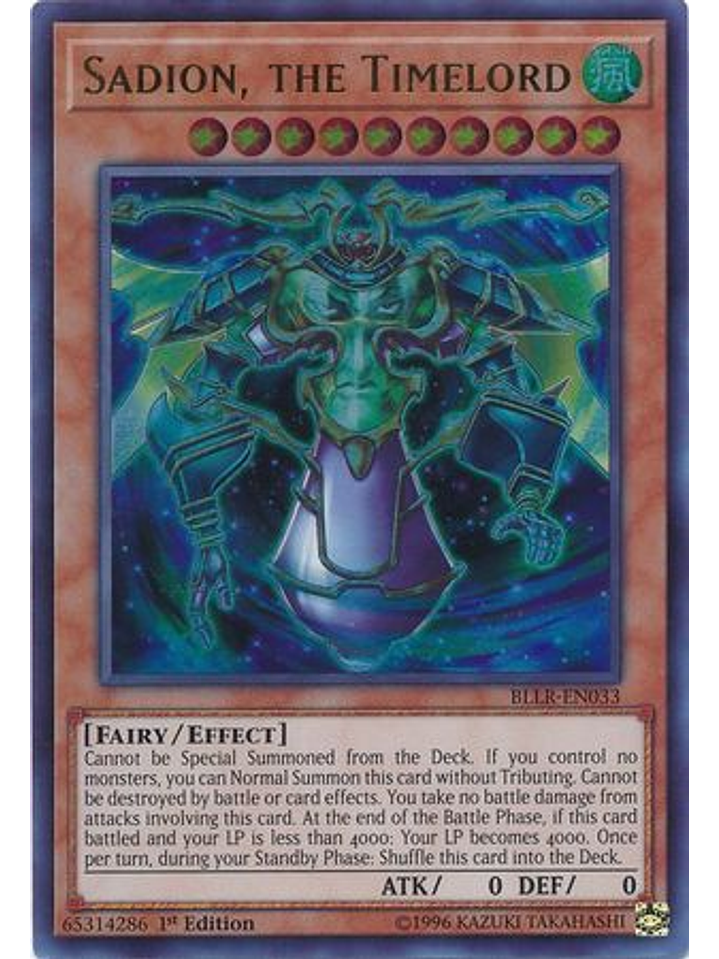 Sadion, the Timelord - BLLR-EN033 - Ultra Rare 1st Edition 1