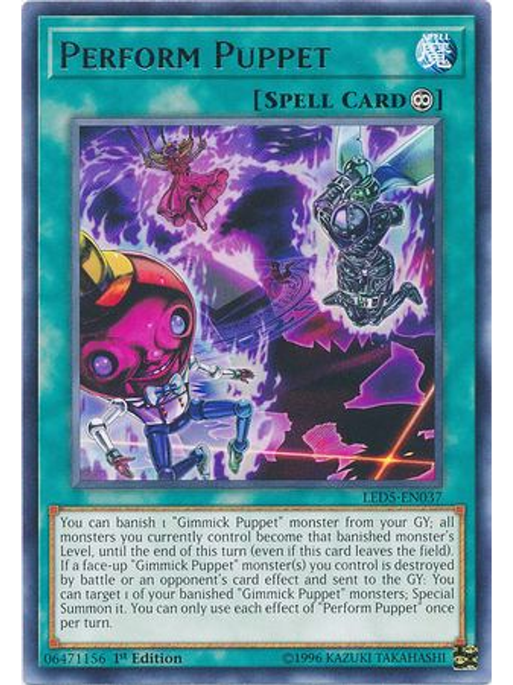 Perform Puppet - LED5-EN037 - Rare 1st Edition 1