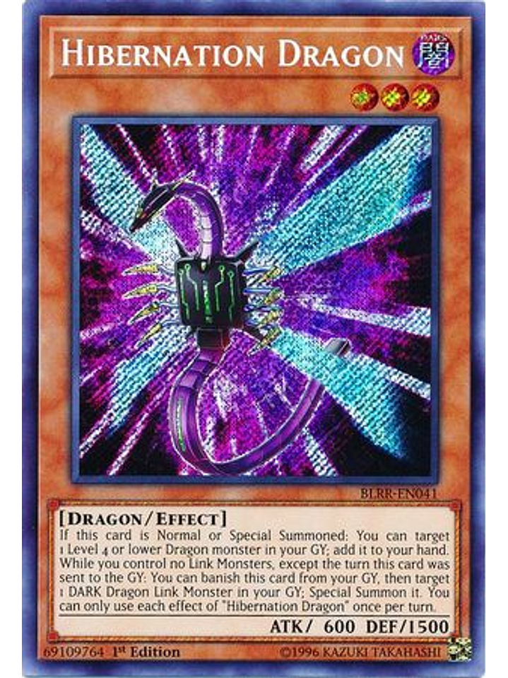 Hibernation Dragon - BLRR-EN041 - Secret Rare 1st Edition 1
