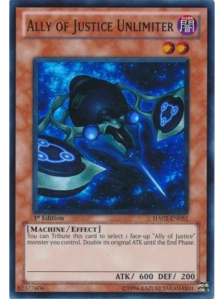Ally of Justice Unlimiter - HA02-EN051 - Super Rare 1st Edition 1