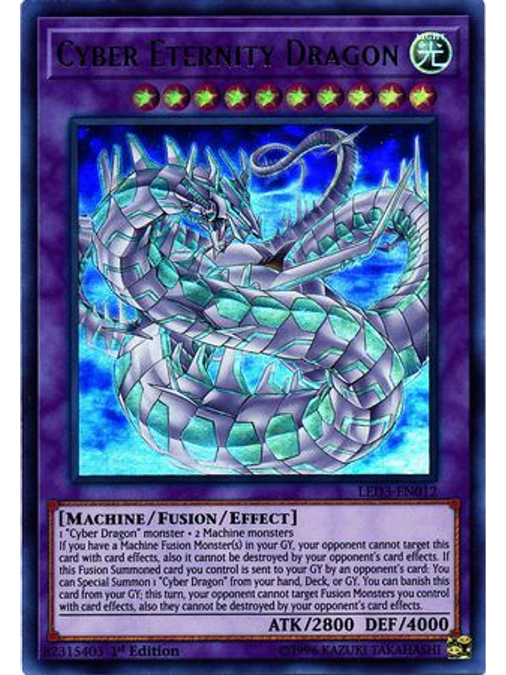 Cyber Eternity Dragon - LED3-EN012 - Ultra Rare 1st Edition 1