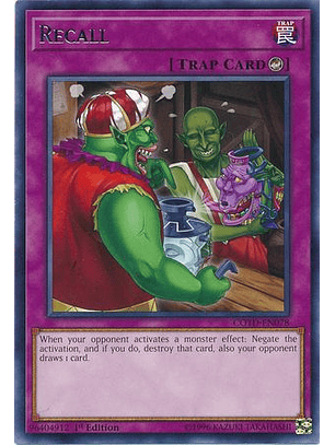 Recall - COTD-EN078 - Rare 1st Edition