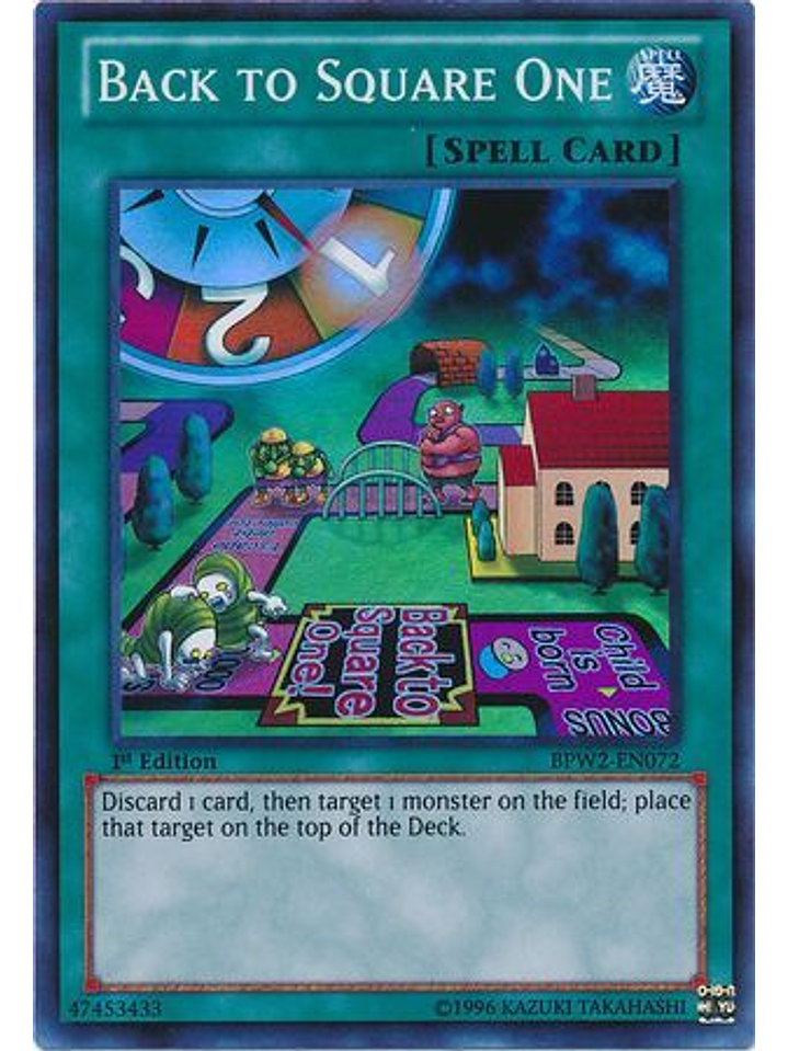 Back to Square One - BPW2-EN072 - Super Rare 1st Edition 1