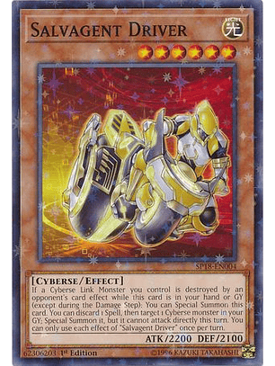 Salvagent Driver - SP18-EN004 - Starfoil Rare 1st Edition