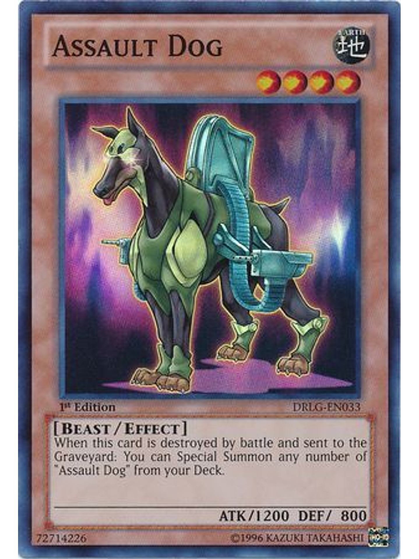 Assault Dog - DRLG-EN033 - Super Rare 1st Edition 1