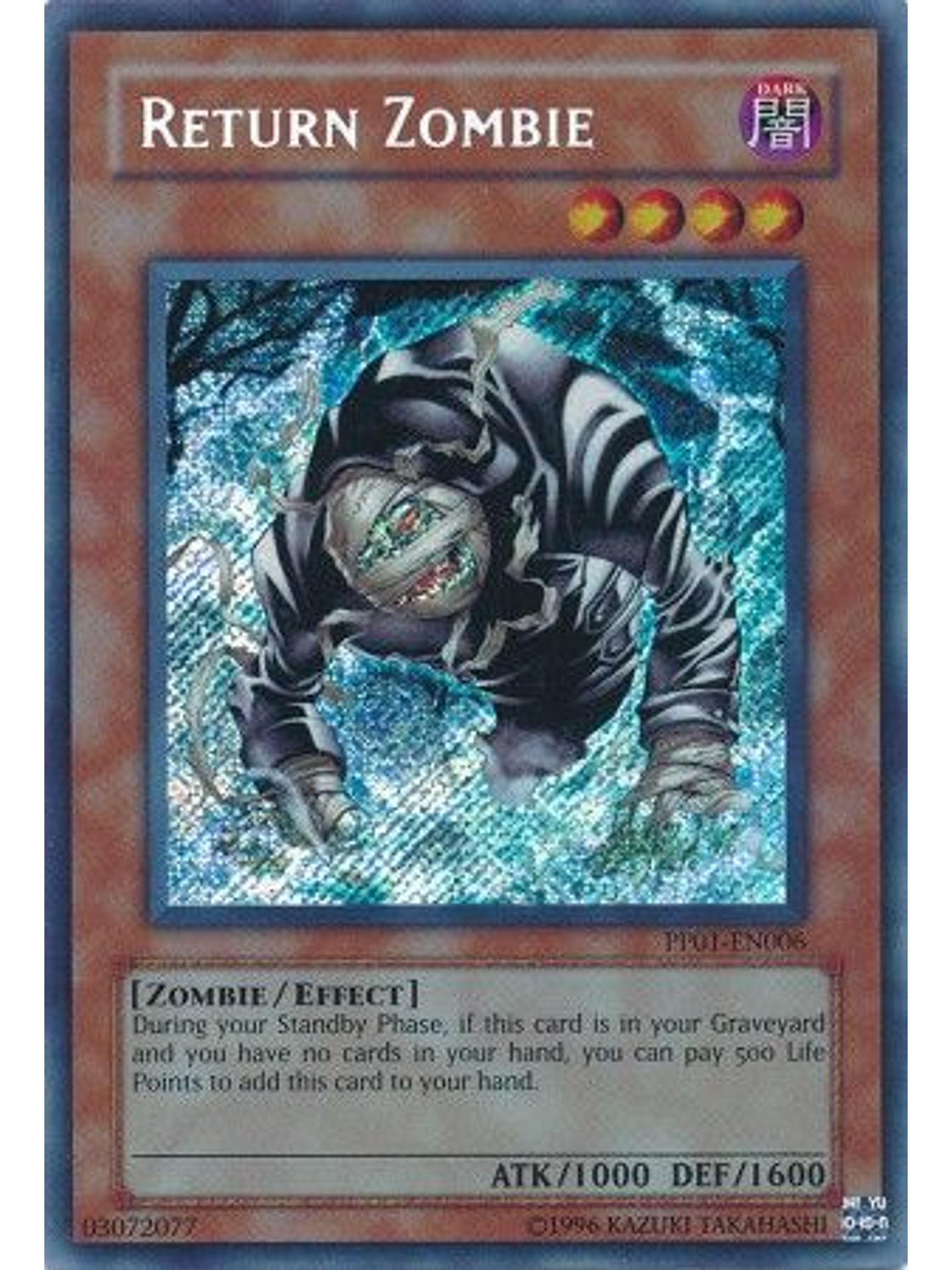 Return Zombie - PP01-EN006 - Secret Rare 1