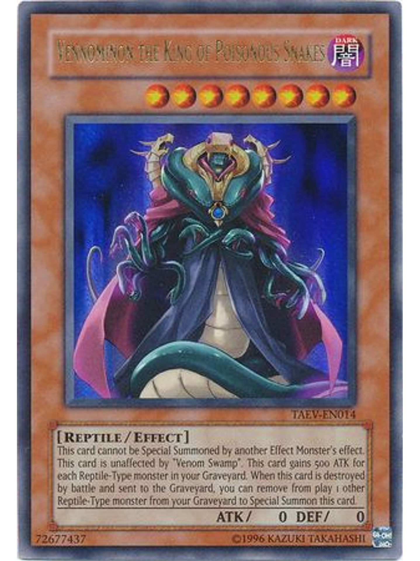 Vennominon the King of Poisonous Snakes - TAEV-EN014 - Ultra Rare Unlimited 1