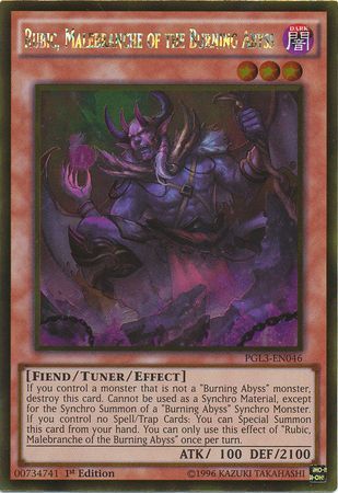 Rubic, Malebranche of the Burning Abyss - PGL3-EN046 - Gold Rare 1st Edition
