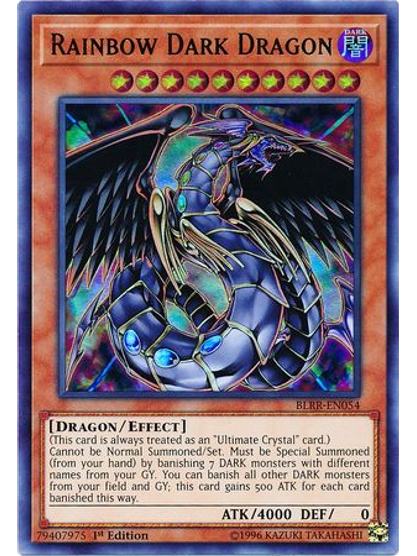 Rainbow Dark Dragon - BLRR-EN054 - Ultra Rare 1st Edition 1
