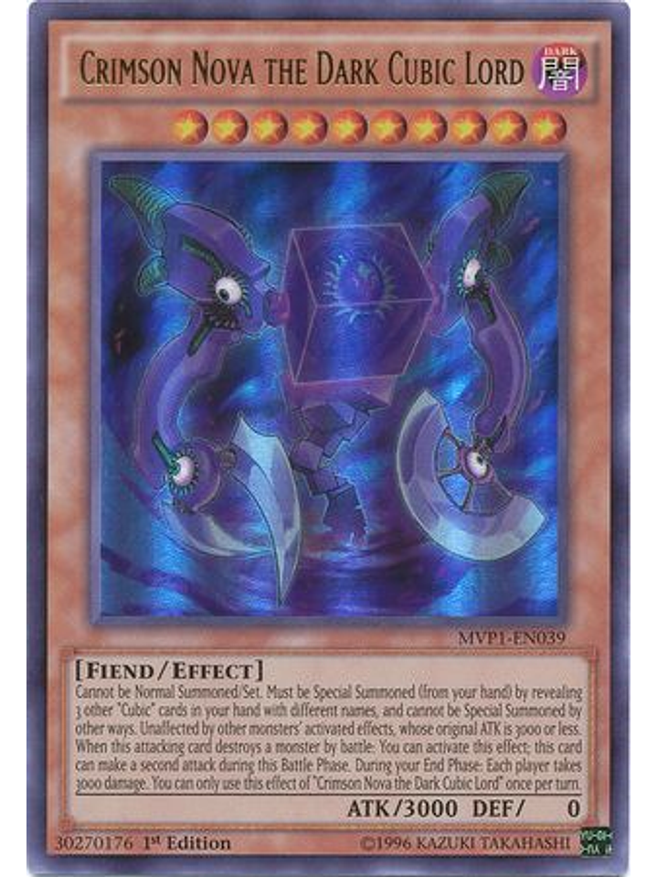Crimson Nova the Dark Cubic Lord - MVP1-EN039 - Ultra Rare 1st Edition 1
