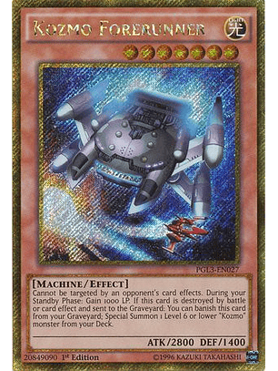 Kozmo Forerunner - PGL3-EN027 - Gold Secret Rare 1st Edition