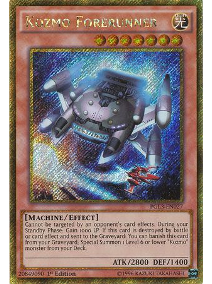 Kozmo Forerunner - PGL3-EN027 - Gold Secret Rare 1st Edition 1
