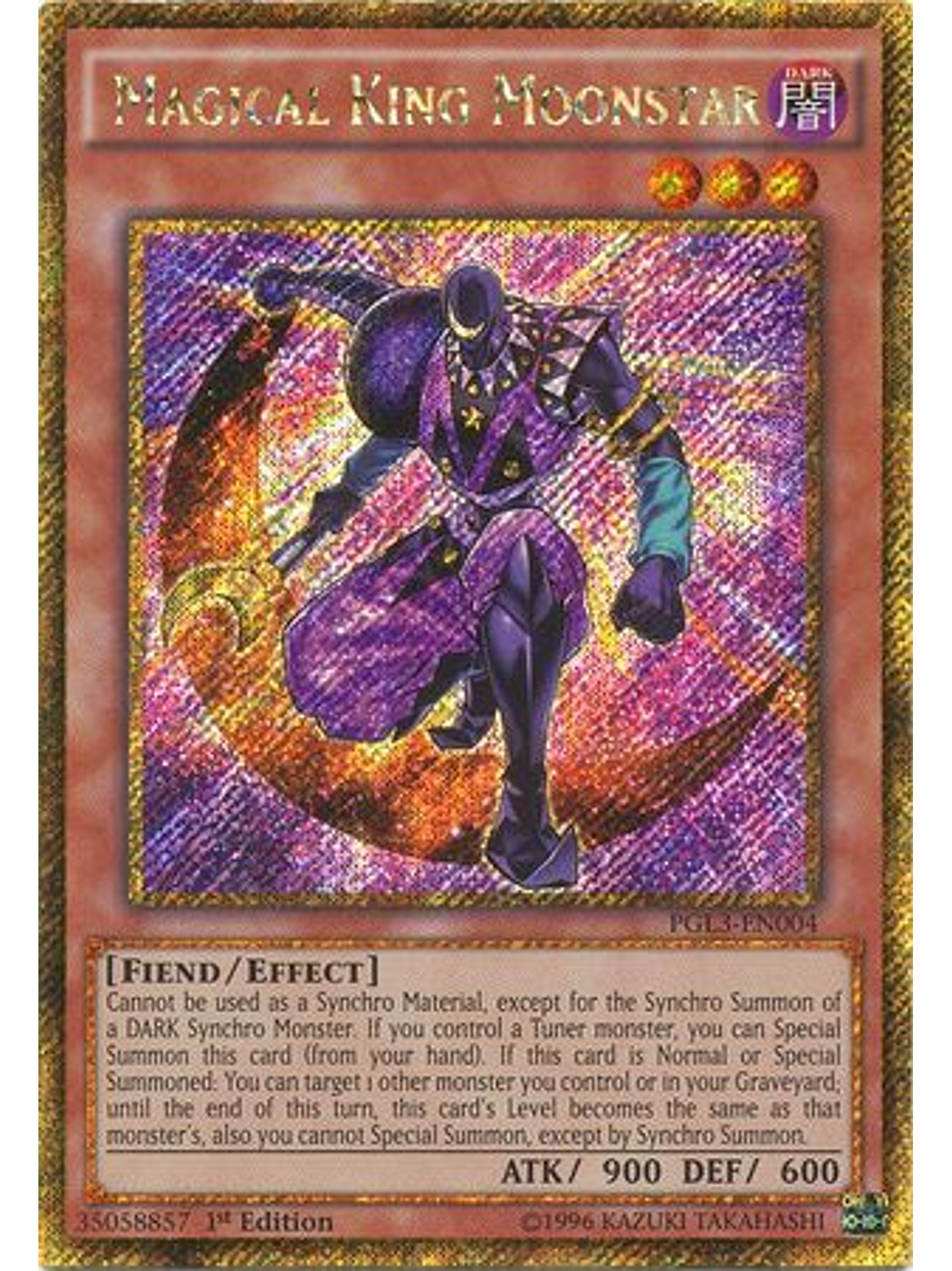 Magical King Moonstar - PGL3-EN004 - Gold Secret Rare 1st Edition 1