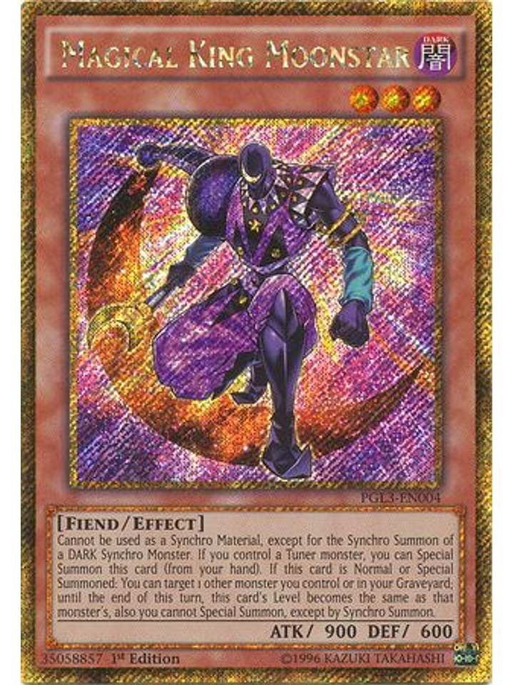 Magical King Moonstar - PGL3-EN004 - Gold Secret Rare 1st Edition 1