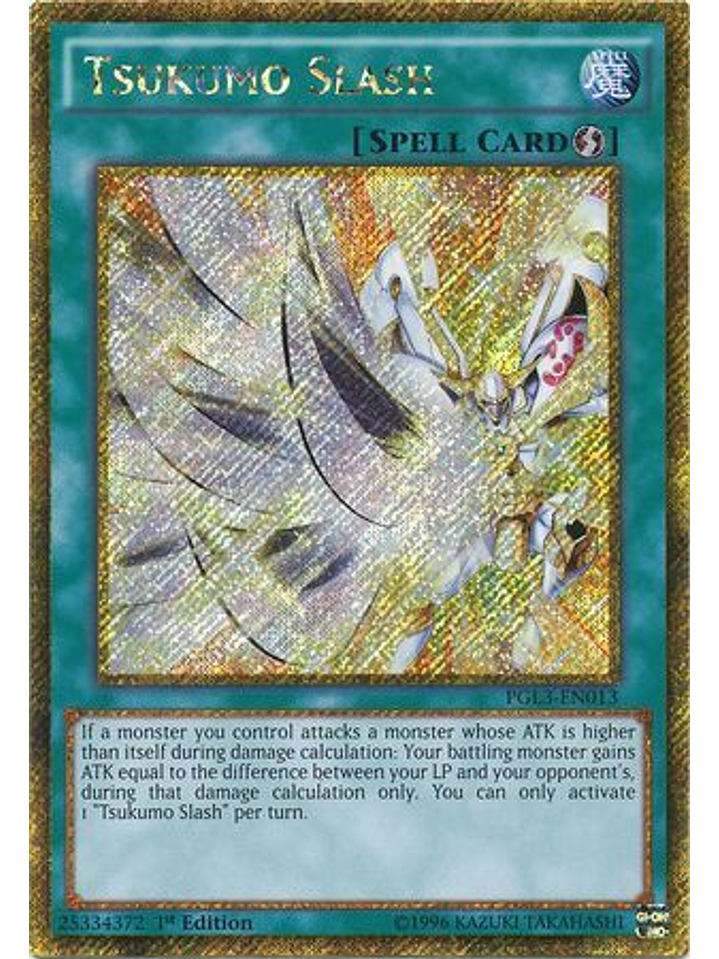  Tsukumo Slash - PGL3-EN013 - Gold Secret Rare 1st Edition 1