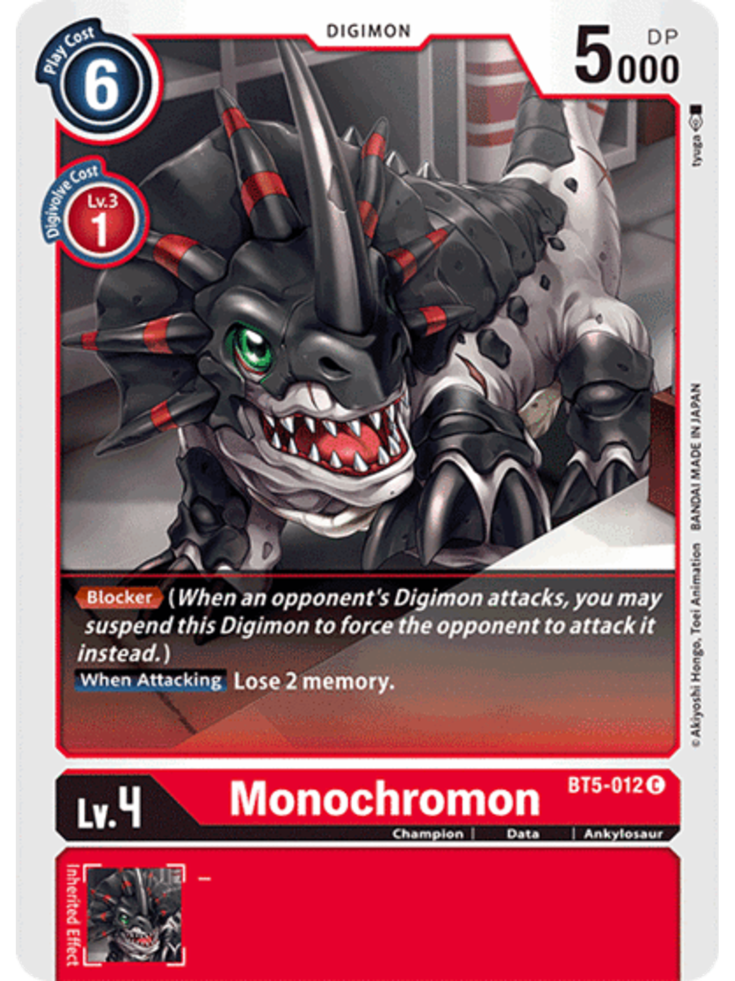 BT5-012 C Monochromon (Digimon) 1