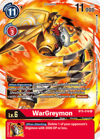BT5-016 R WarGreymon (Digimon)