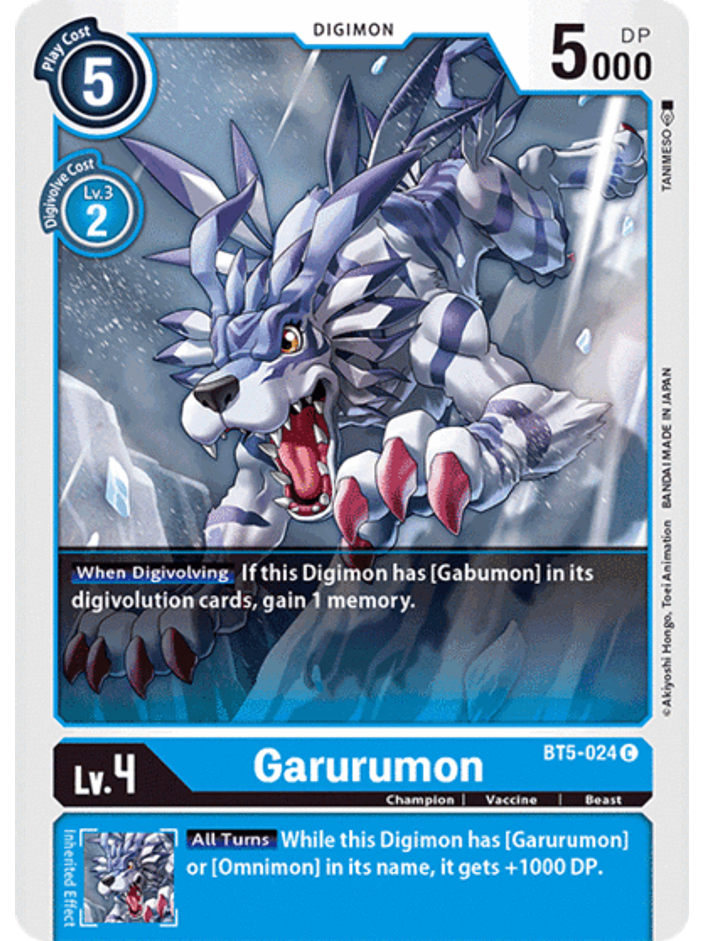 BT5-024 C Garurumon (Digimon) 1