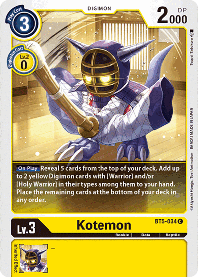 BT5-034 C Kotemon (Digimon)