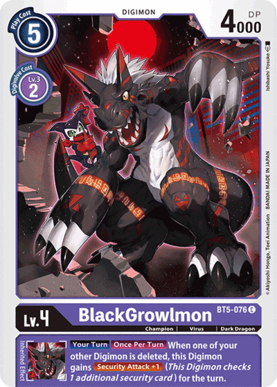 BT5-076 C BlackGrowlmon (Digimon)