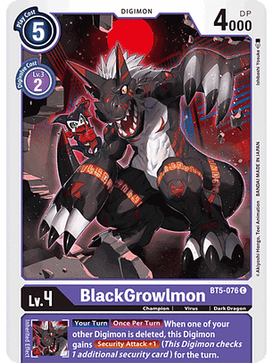 BT5-076 C BlackGrowlmon (Digimon)