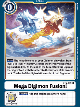BT5-109 R Mega Digimon Fusion! (Option)