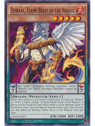 Zefraxa, Flame Beast of the Nekroz - CROS-EN027 - Common 1st Edition
