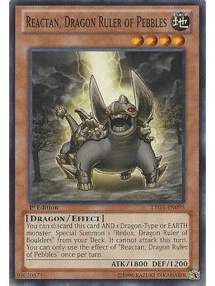 Reactan, Dragon Ruler of Pebbles - LTGY-EN095 - Common 1st Edition