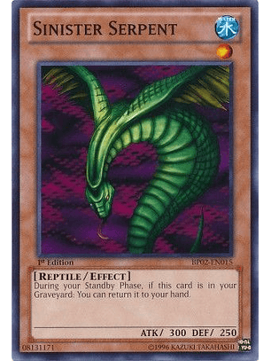 Sinister Serpent - BP02-EN015 - Common 1st Edition