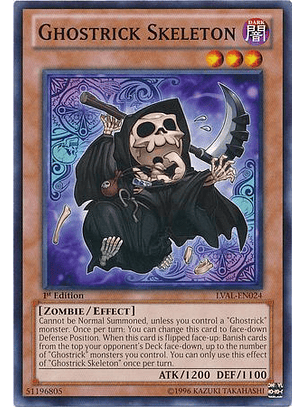 Ghostrick Skeleton - LVAL-EN024 - Common 1st Edition