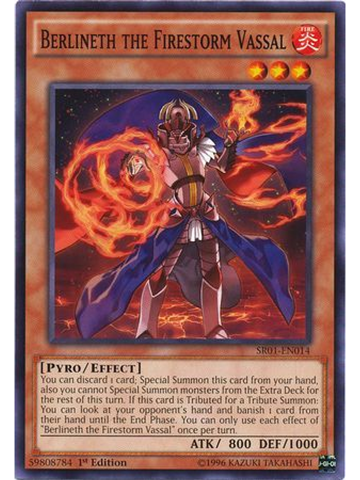 Berlineth the Firestorm Vassal - SR01-EN014 - Common 1st Edition 1