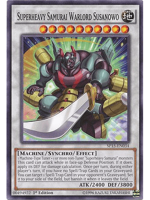 Superheavy Samurai Warlord Susanowo - SP15-EN034 - Common 1st Edition