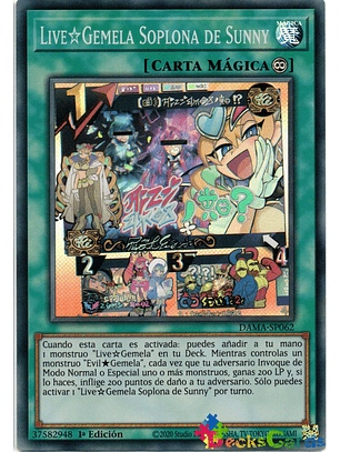 Live Twin Sunny's Snitch - DAMA-EN062 - Super Rare 1st Edition