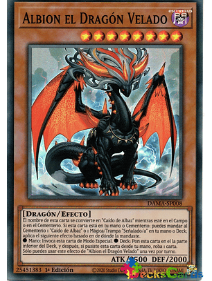 Albion the Shrouded Dragon - DAMA-EN008 - Super Rare 1st Edition
