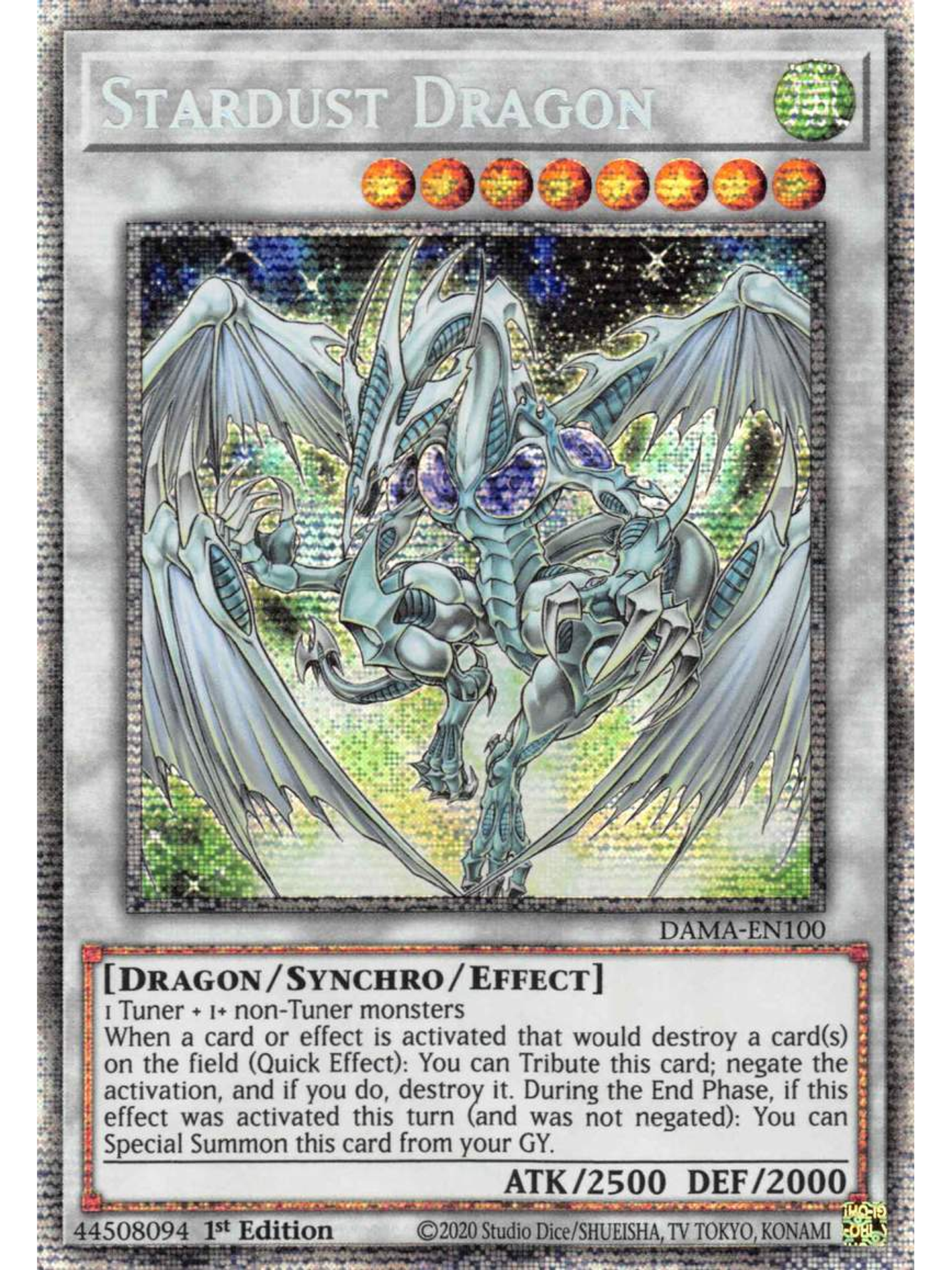 Stardust Dragon - DAMA-EN100 - Starlight Rare 1st Edition 1