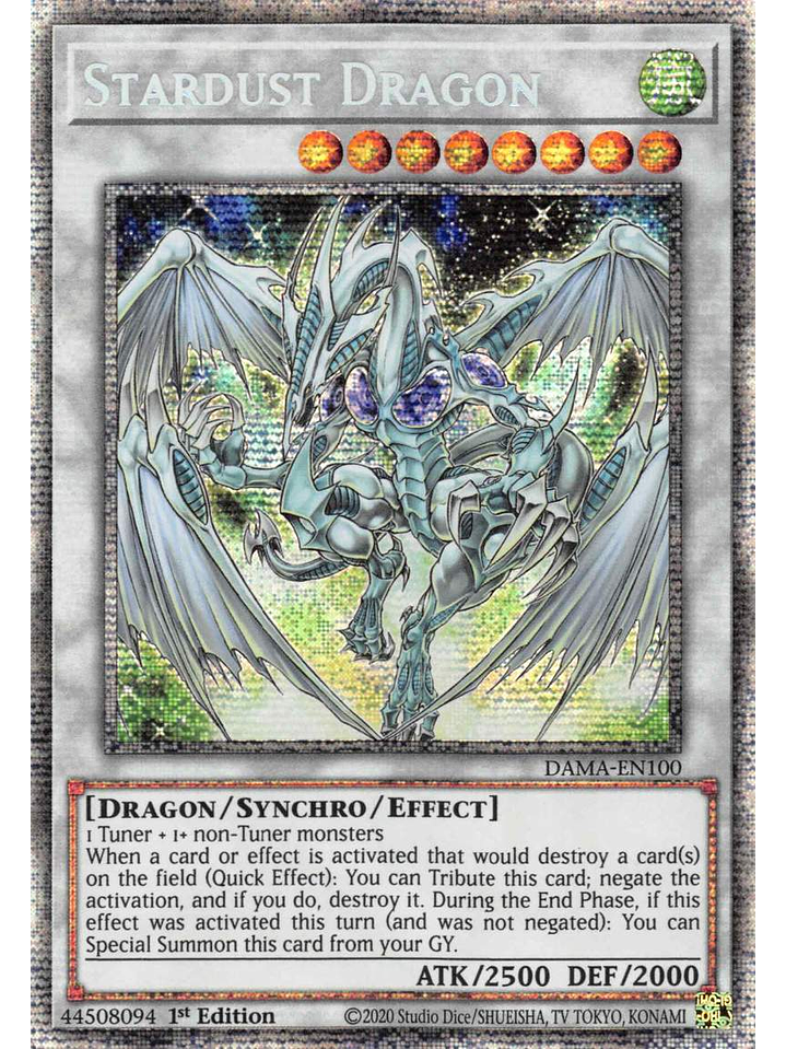 Stardust Dragon - DAMA-EN100 - Starlight Rare 1st Edition 1