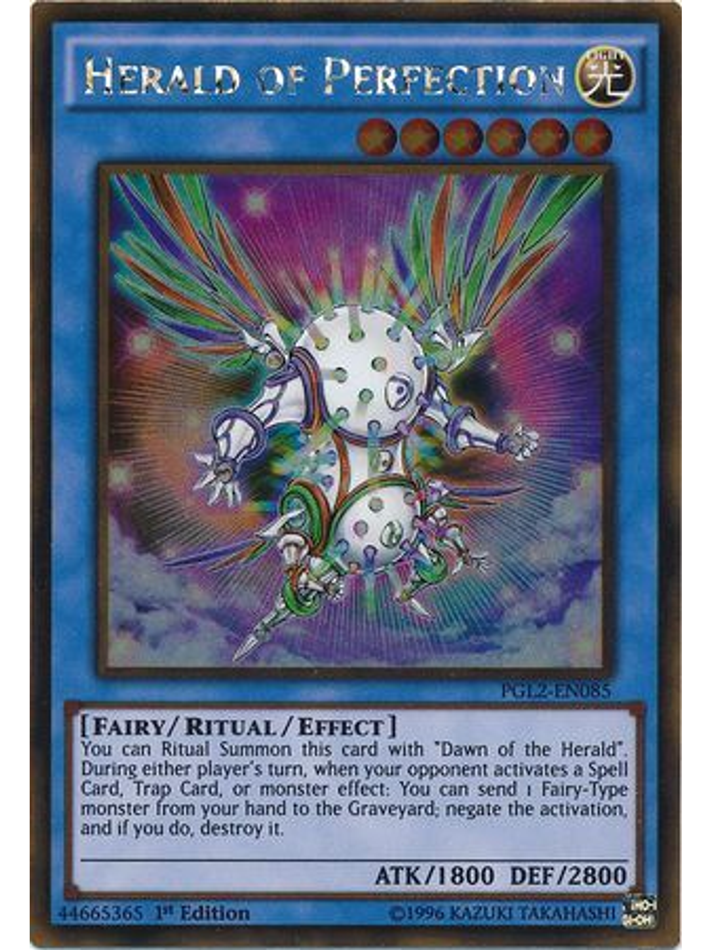 Herald of Perfection - PGL2-EN085 - Gold Rare 1st Edition 1