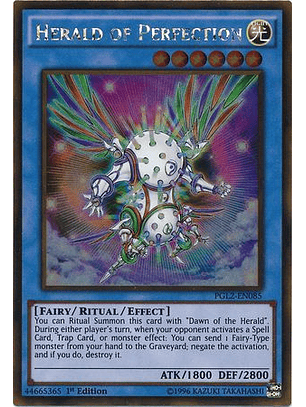 Herald of Perfection - PGL2-EN085 - Gold Rare 1st Edition