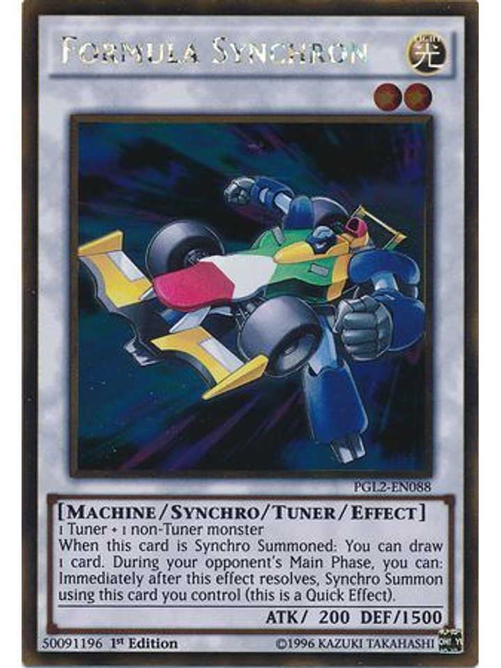 Formula Synchron - PGL2-EN088 - Gold Rare 1st Edition 1
